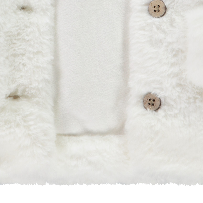Veste en sherpa effet fourrure avec nœuds pour bébé fille 