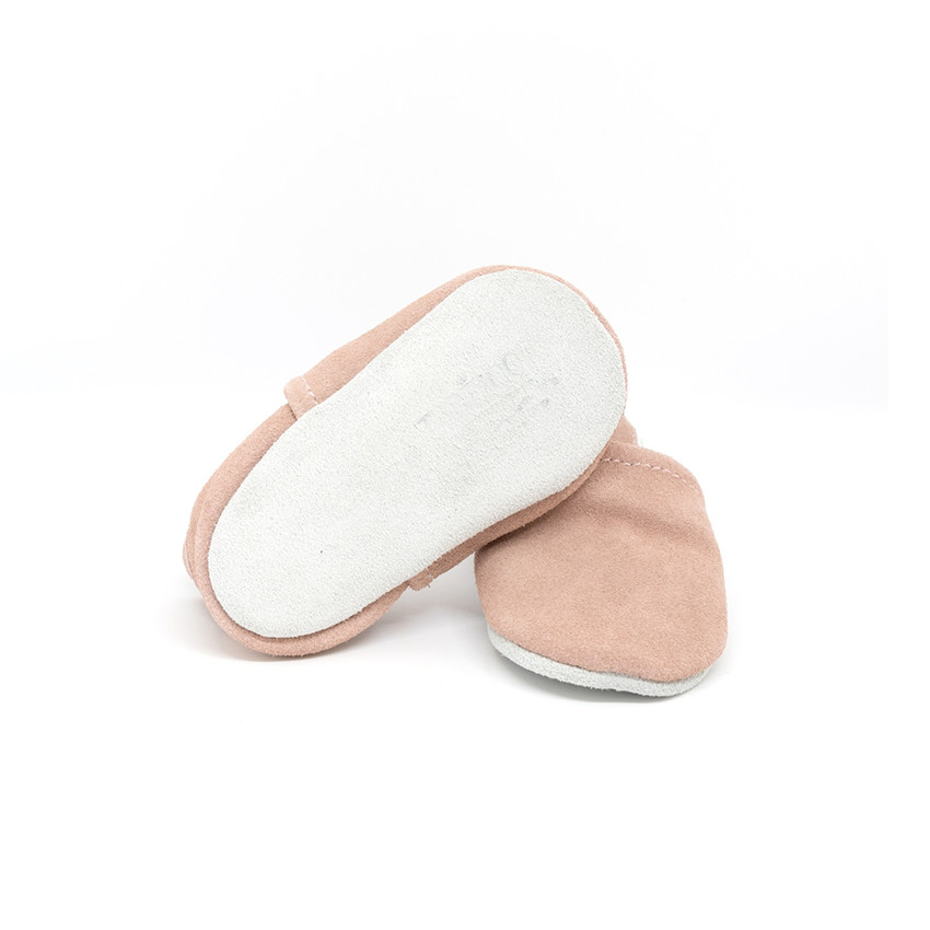 Chaussons souples 6-12M en suède Babysoft antique 