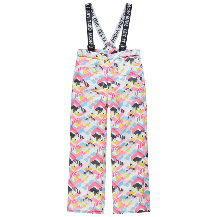 Junior - Pantalon de ski imperméable à bretelles imprimé all-over 