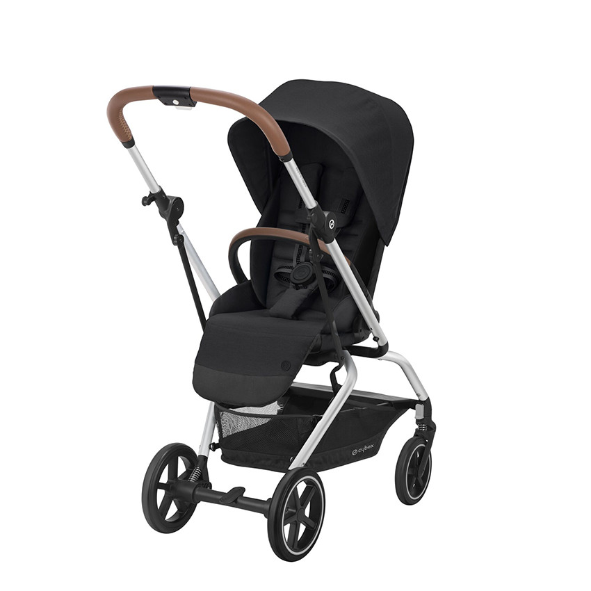 Poussette Eezy Twist +2 - Châssis Silver / Siège Deep Black 