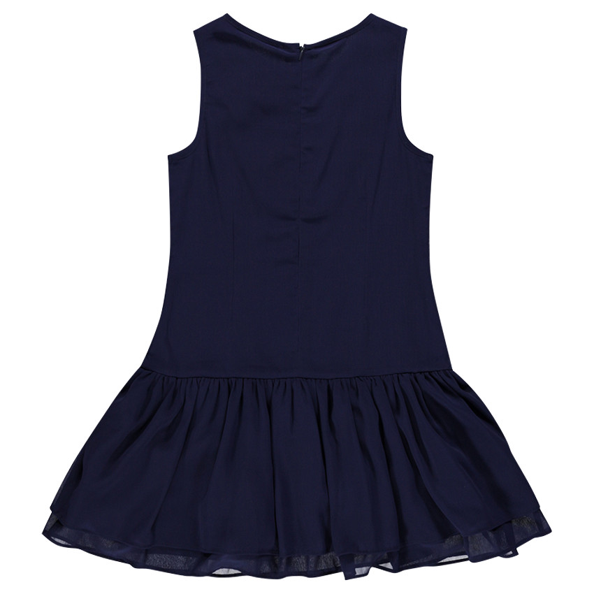 Junior - Robe en crêpe à volant avec motif sequins 