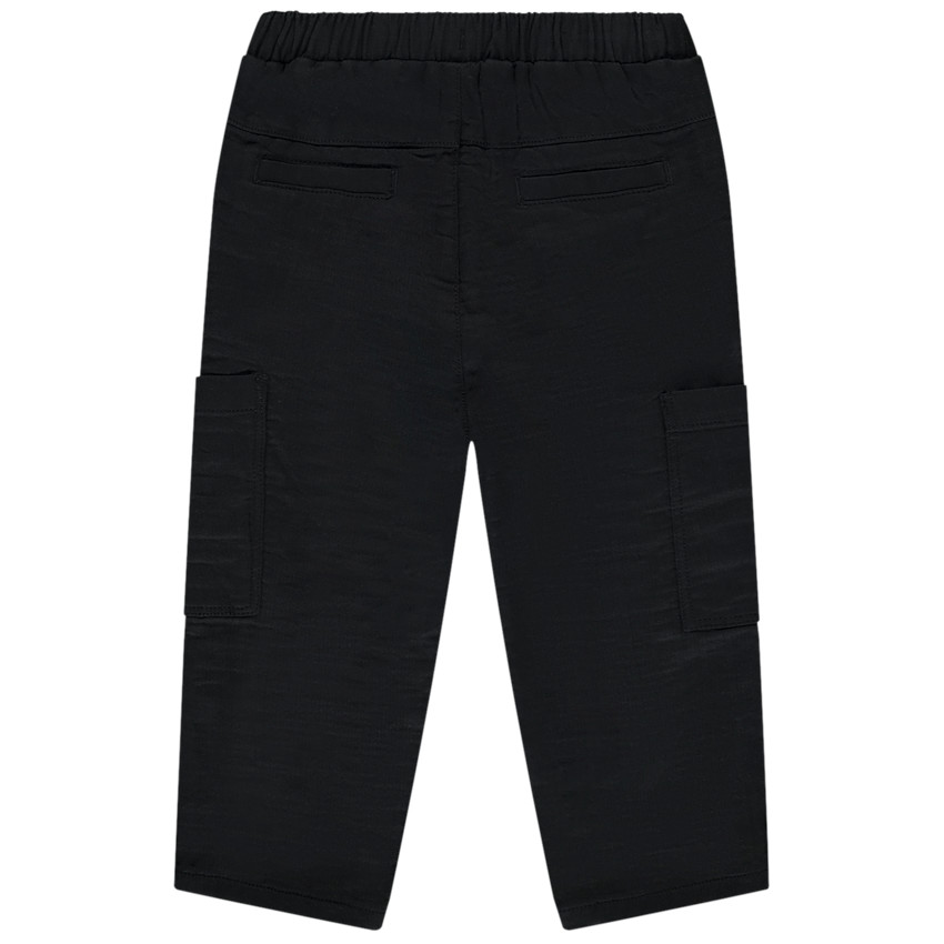Pantalon en toile uni doublé à poches pour bébé garçon  
