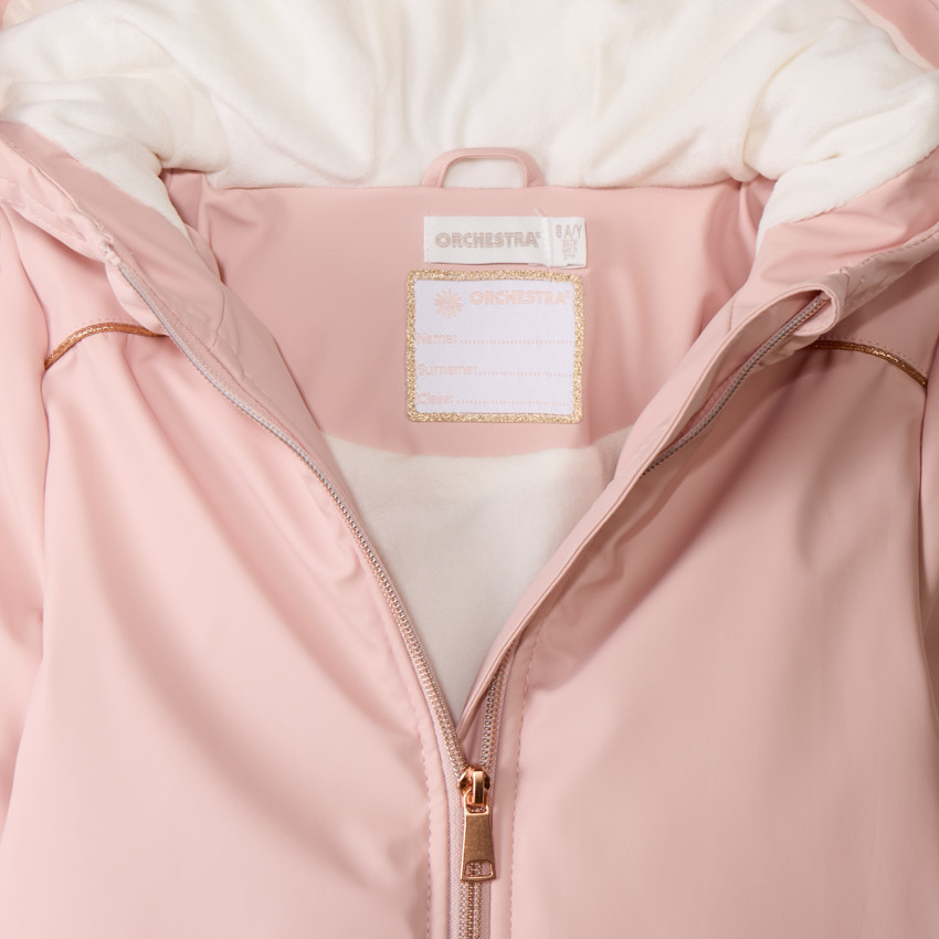 Parka gomme déperlante doublée sherpa pour fille 