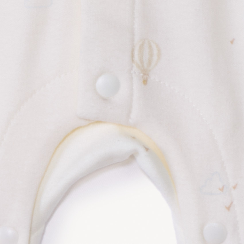 Combinaison en velours imprimé montgolfières pour bébé prématuré 
