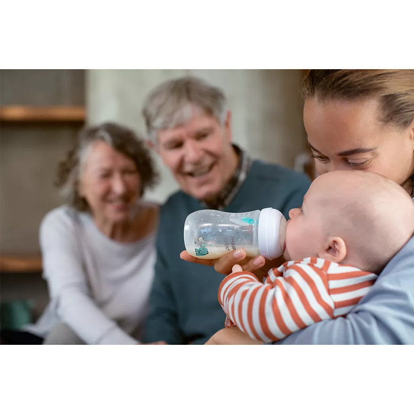Biberon Naturel Response AirFree 260 ml éléphant - Transparent (Avent) - Image 2