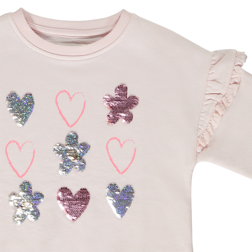 Sweat oversize avec motifs en sequins magiques pour fille 