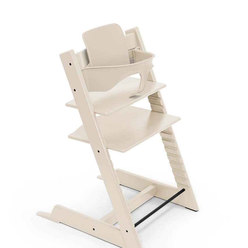 Chaise haute évolutive Tripp Trapp + Babyset et Newborn set - Blanc Vanille 