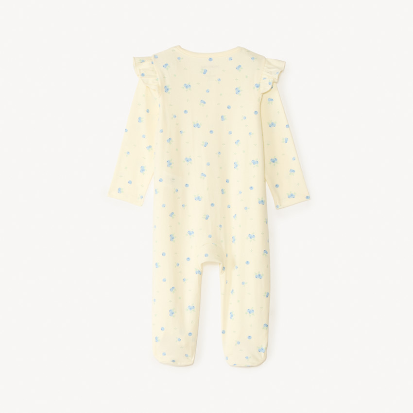 Lot de 2 dors-bien en jersey zippés devant motifs myrtilles pour bébé fille 