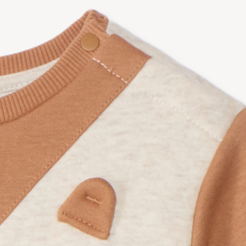 Ensemble jogging effet color block motif renard pour bébé garçon 