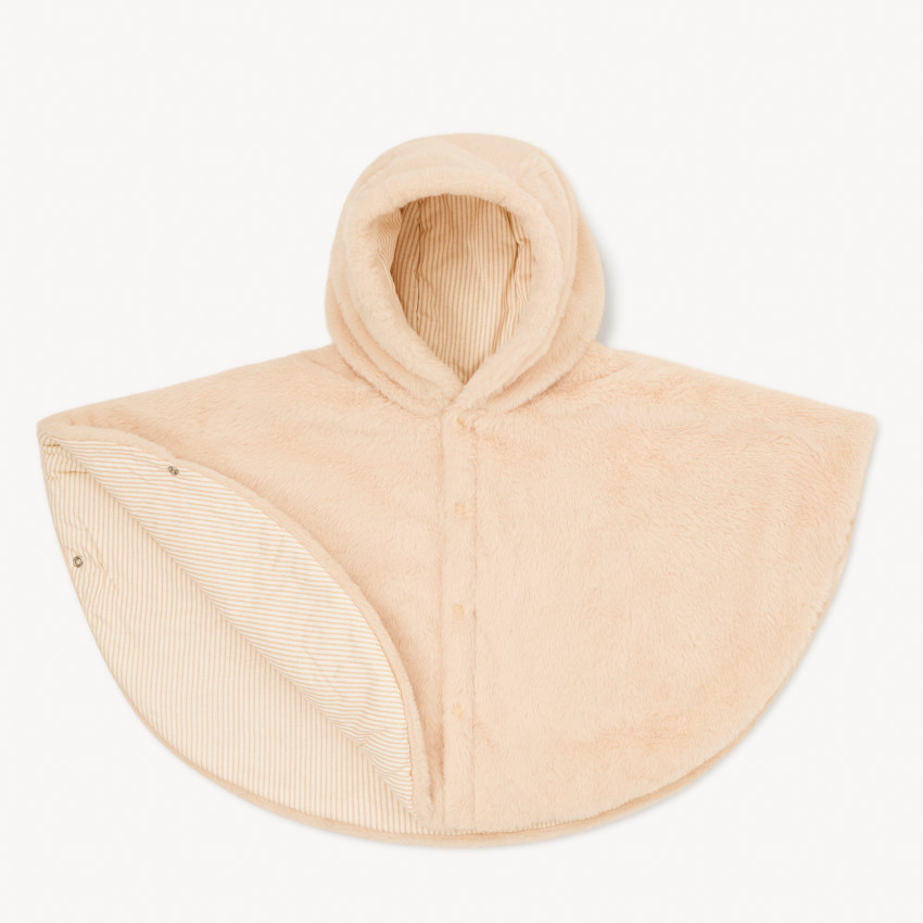 Poncho chaud en peluche pour siège auto et poussette 