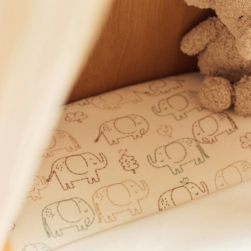 Drap-housse jersey - 70x140 cm - Elephant Tales 