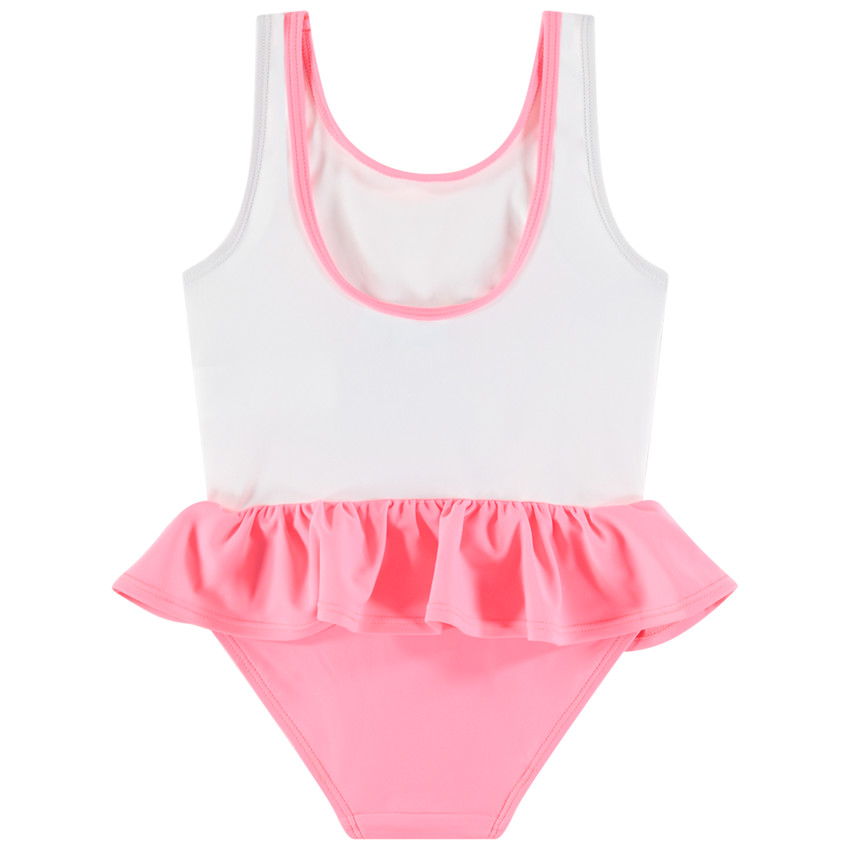 Maillot de bain volanté print Minnie et arc-en-ciel 