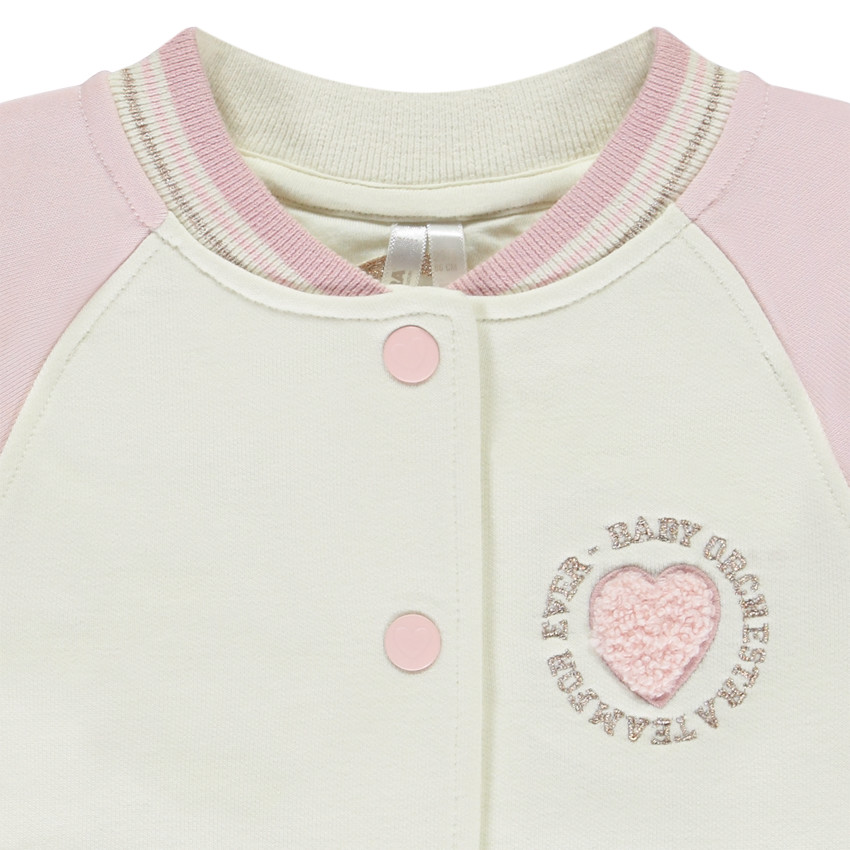 Veste teddy en molleton effet color bock pour bébé fille 