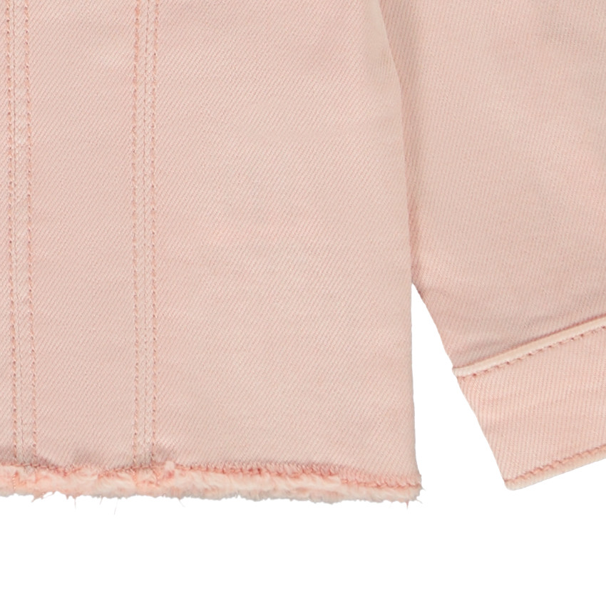 Veste en jean finition raw cut pour bébé fille 