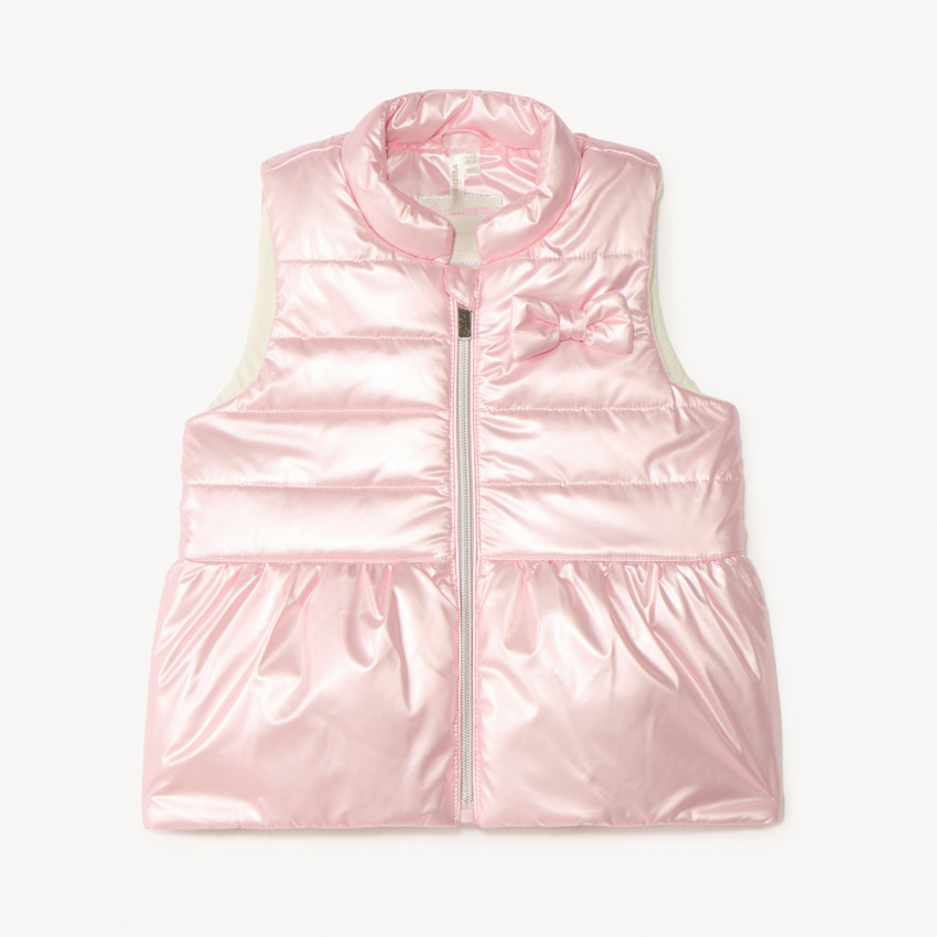 Doudoune sans manches effet métallisé pour bébé fille 