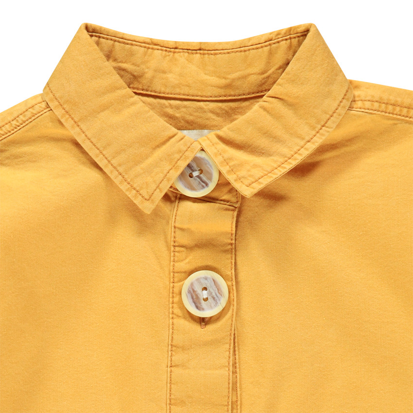 Veste jaune en toile à poches 