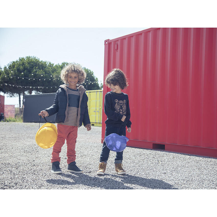 Doudoune réversible à capuche pour enfant garçon 