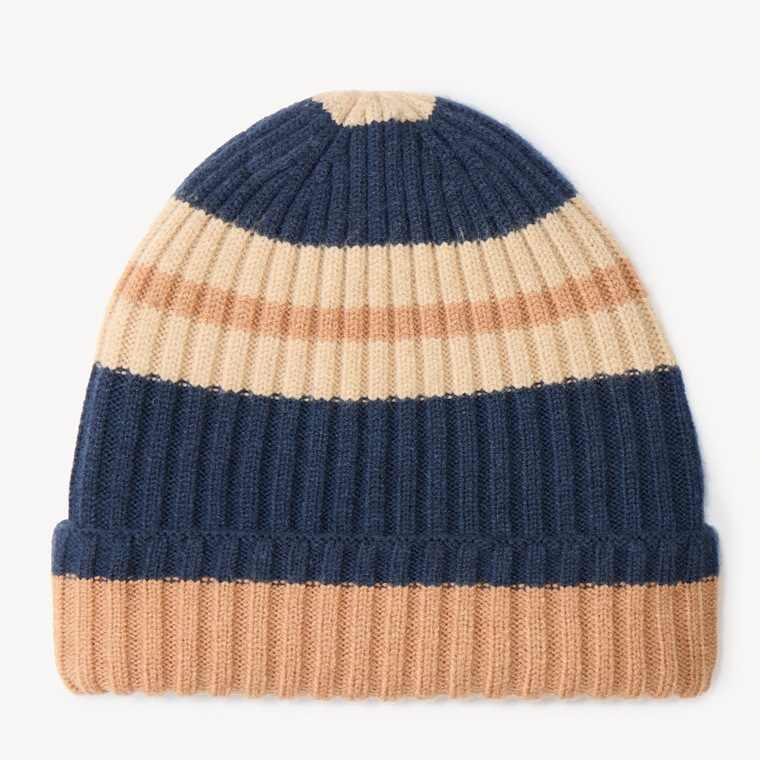 Bonnet côtelé et rayé pour garçon