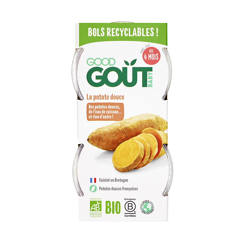 Purée de patate douce bio 2 x 120g 