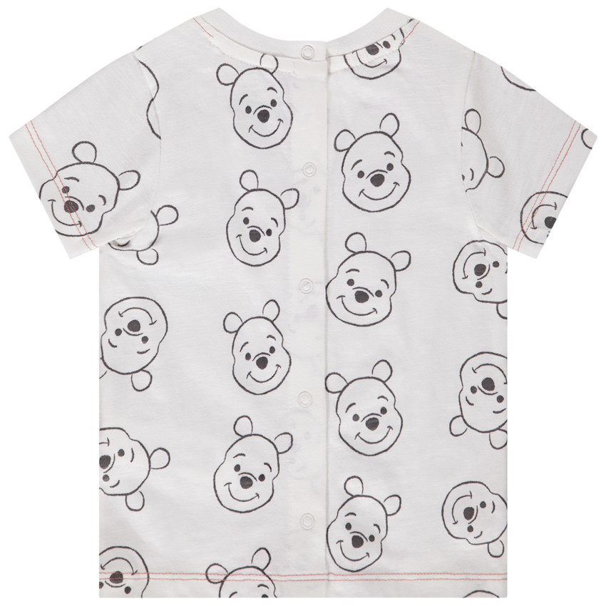 T-shirt manches courtes en jersey slub imprimé Winnie Disney pour bébé garçon 