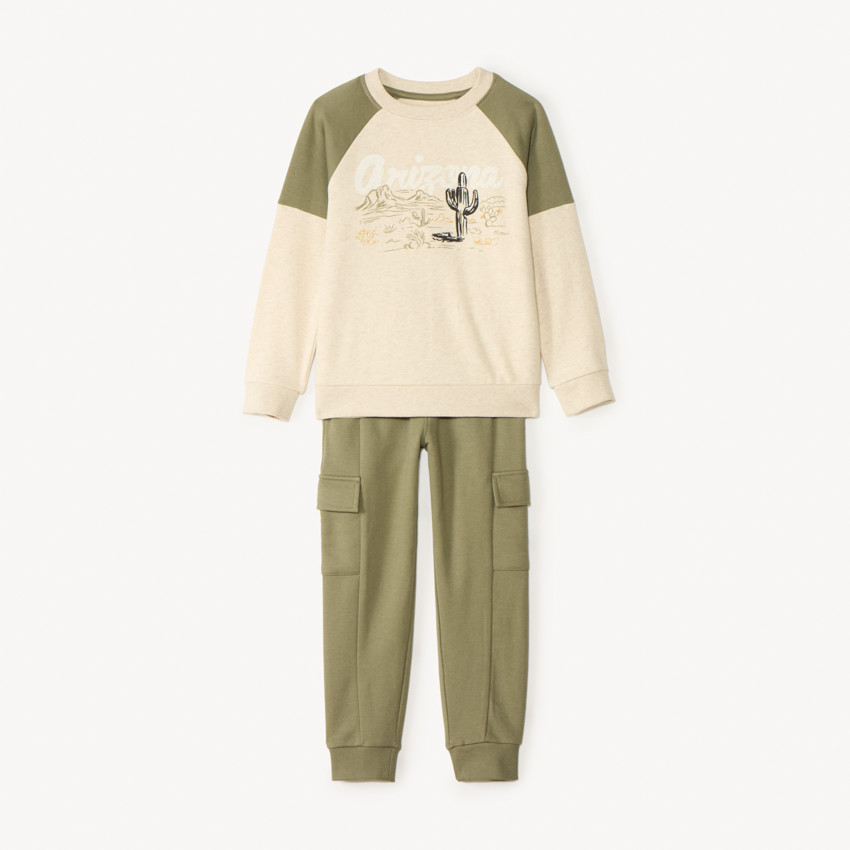 Ensemble de jogging molleton print cactus pour garçon 