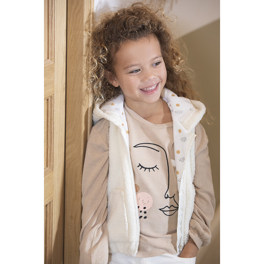 T-shirt manches longues print graphique pour enfant fille 
