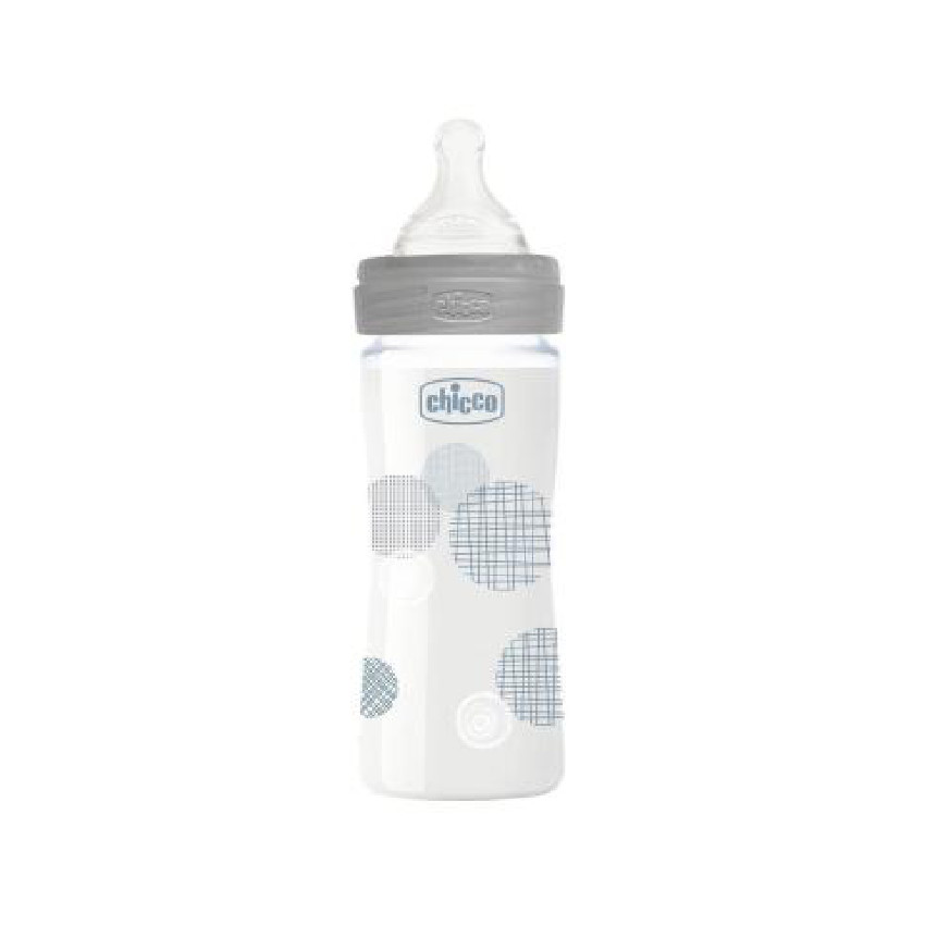 Biberon Bien-être en verre flux lent 240ml 