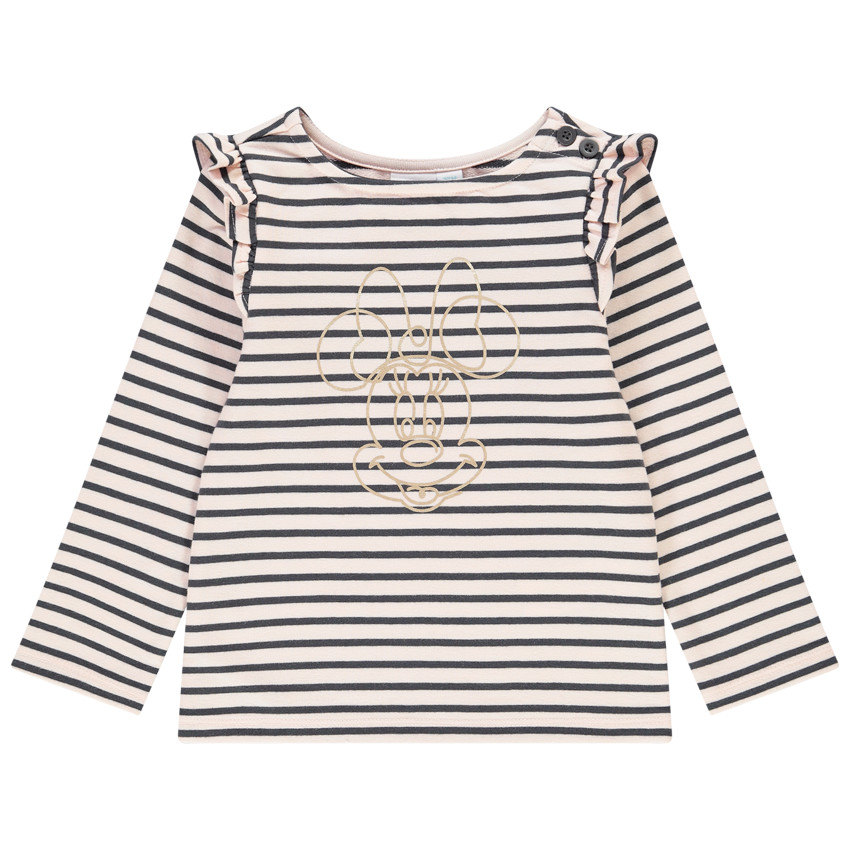 Sweat style marinière Minnie Disney pour bébé fille 