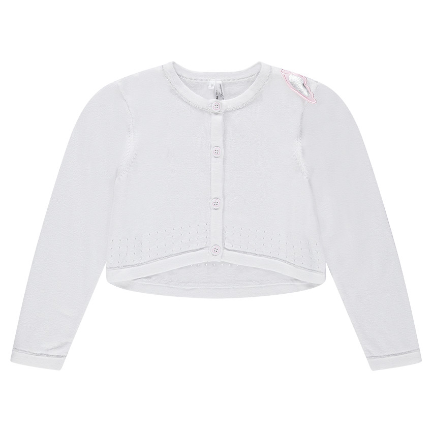 Gilet en tricot avec coeur ailé en relief sur l'épaule 