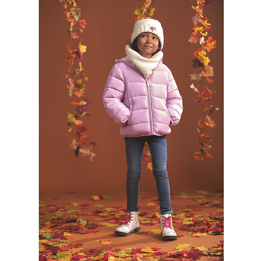 Ensemble bonnet et snood en tricot pour enfant fille 