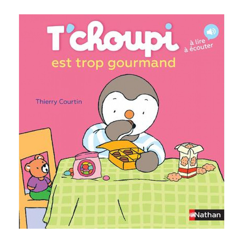 Livre T'Choupi est trop gourmand 