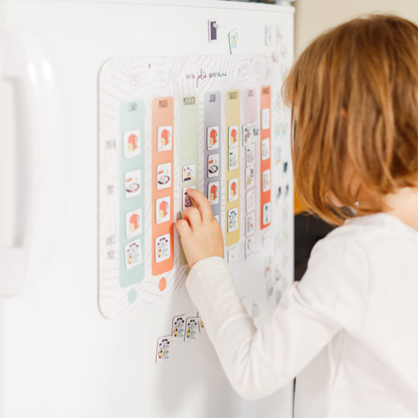 Tableau organiseur Ma Jolie Semaine avec magnets 