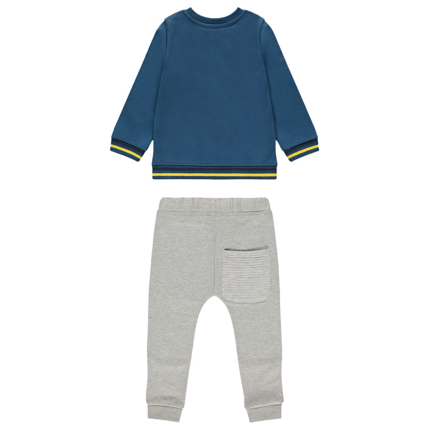 Jogging en molleton bicolore motif dragon pour bébé garçon 