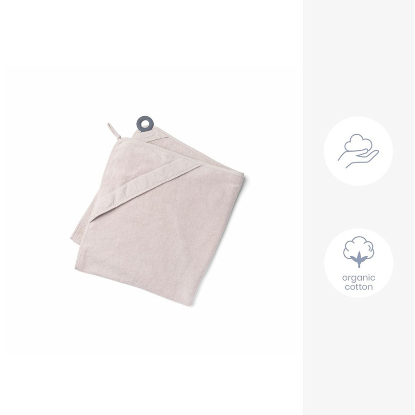 Cape de bain XL avec anneau de dentition Dry'n Play Almond 