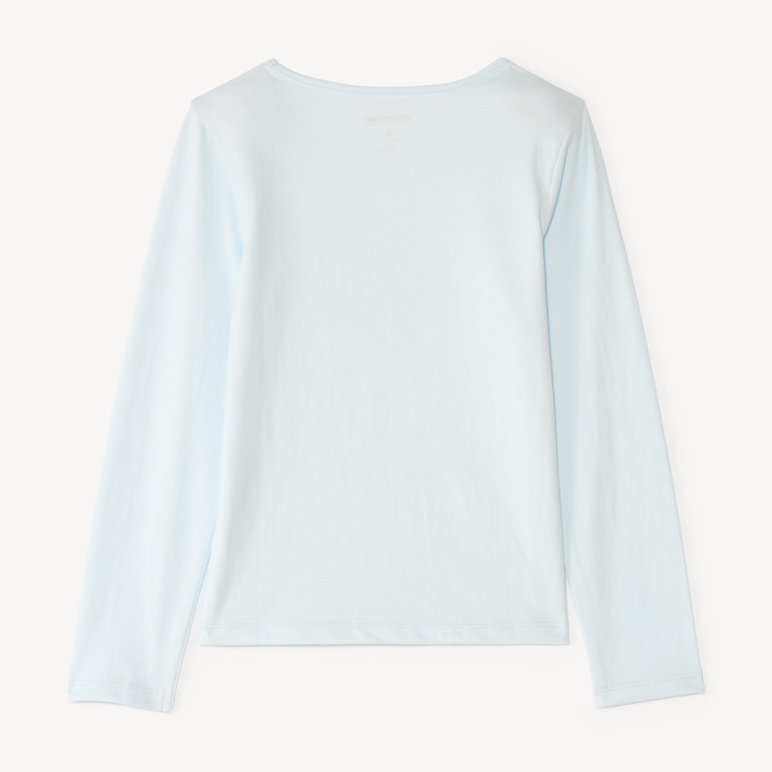 T-shirt manches longues print pailleté pour fille 