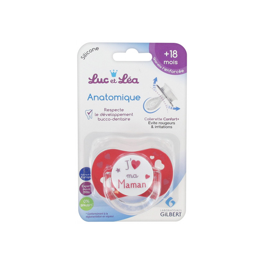 Sucette anatomique en silicone 18+ mois - Maman  