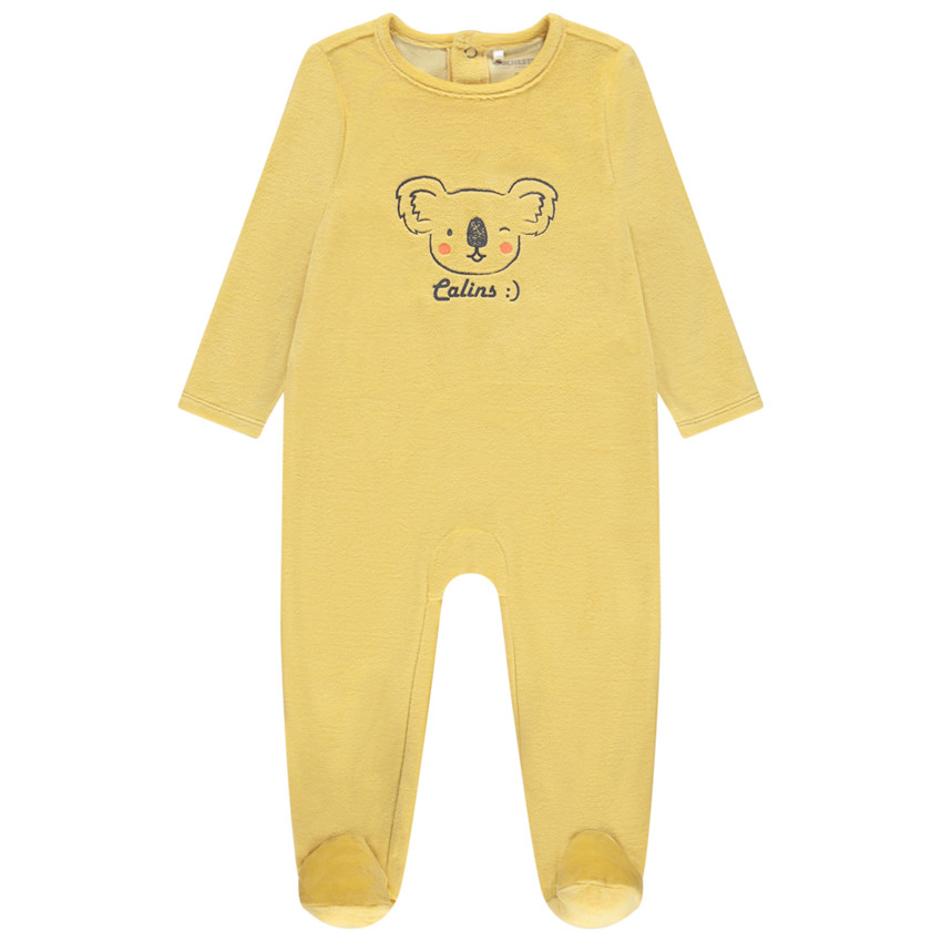 Dors-bien en velours fantaisie pour bébé garçon