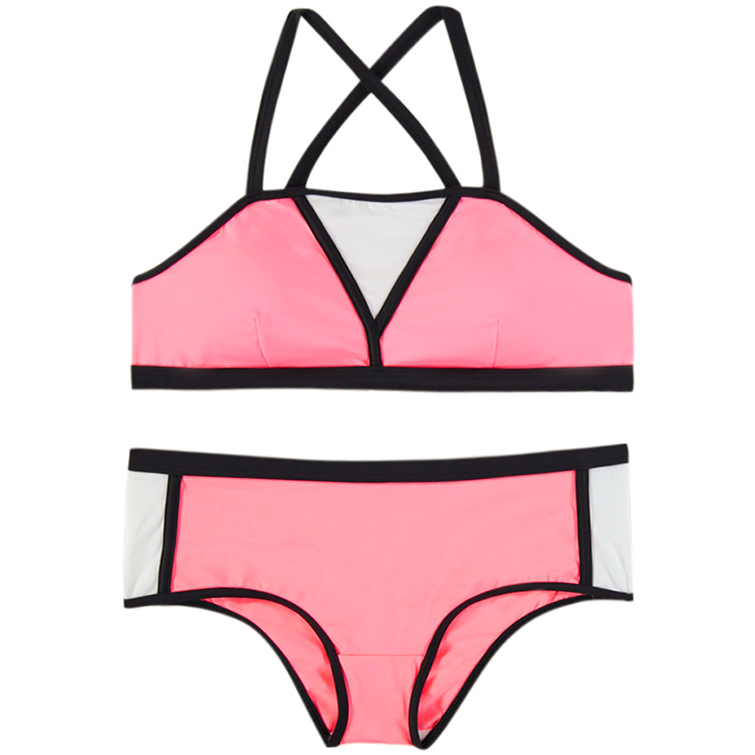 Maillot de bain de grossesse 2 pièces tricolore 