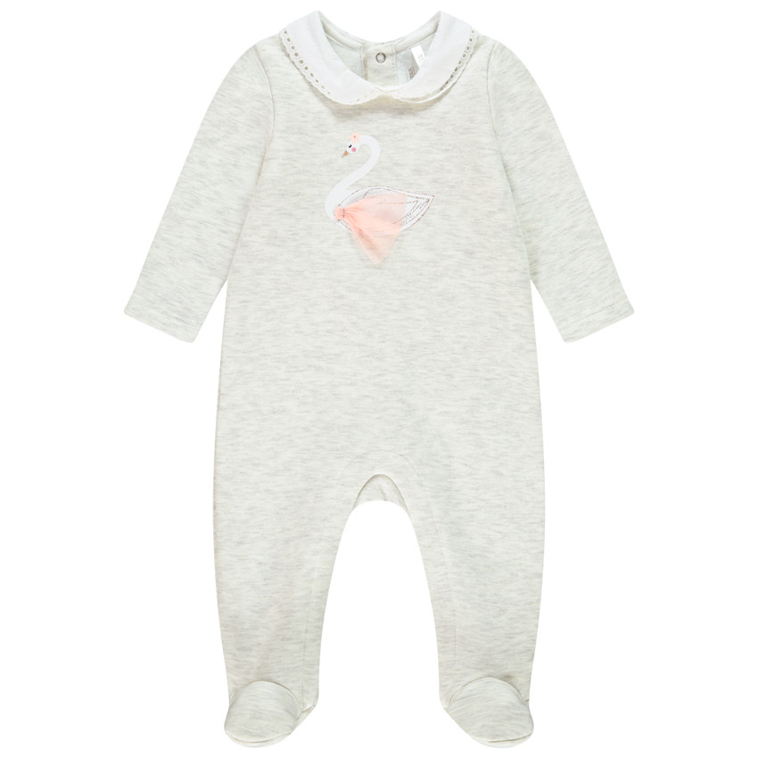 Dors-bien en jersey chiné print cygne Main Dors-bien en jersey chiné print cygne