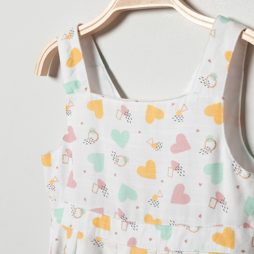 Robe patineuse imprimé coeurs pour bébé fille 