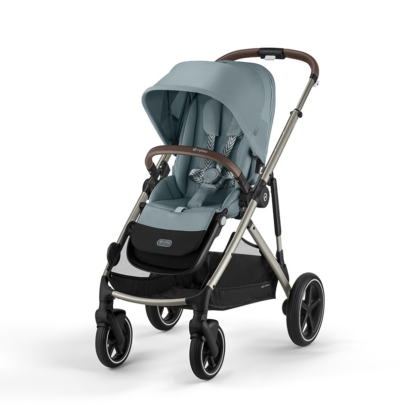 Poussette double avec panier Gazelle S taupe/stormy blue 