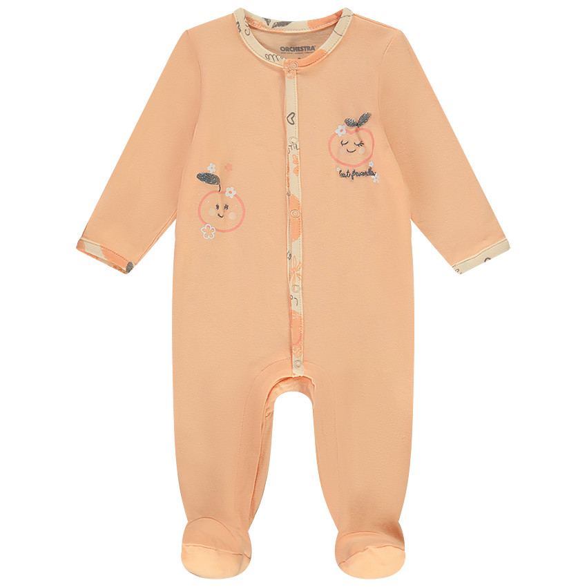 Lot de 2 dors-bien en jersey imprimé pêches pour bébé fille 