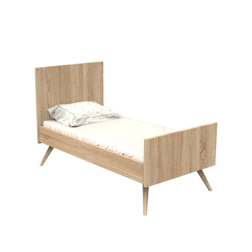 Lit évolutif Little Big Bed 140 x 70 cm Seventies aspect chêne doré 