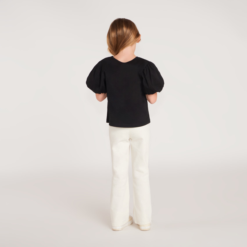 Jean flare avec poches plaquées pour fille 
