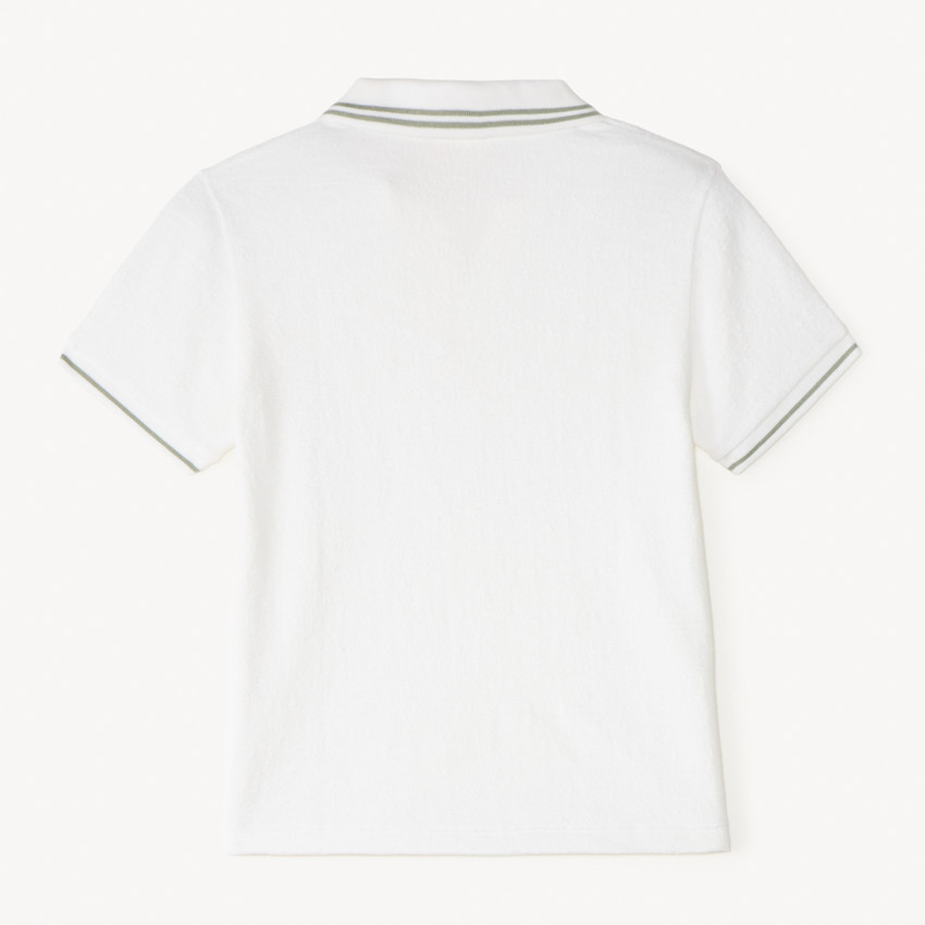 Polo manches courtes en maille fantaisie uni pour garçon 