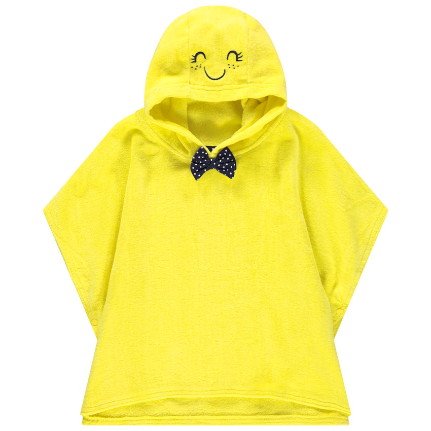 Cape de bain en éponge à noeud papillon