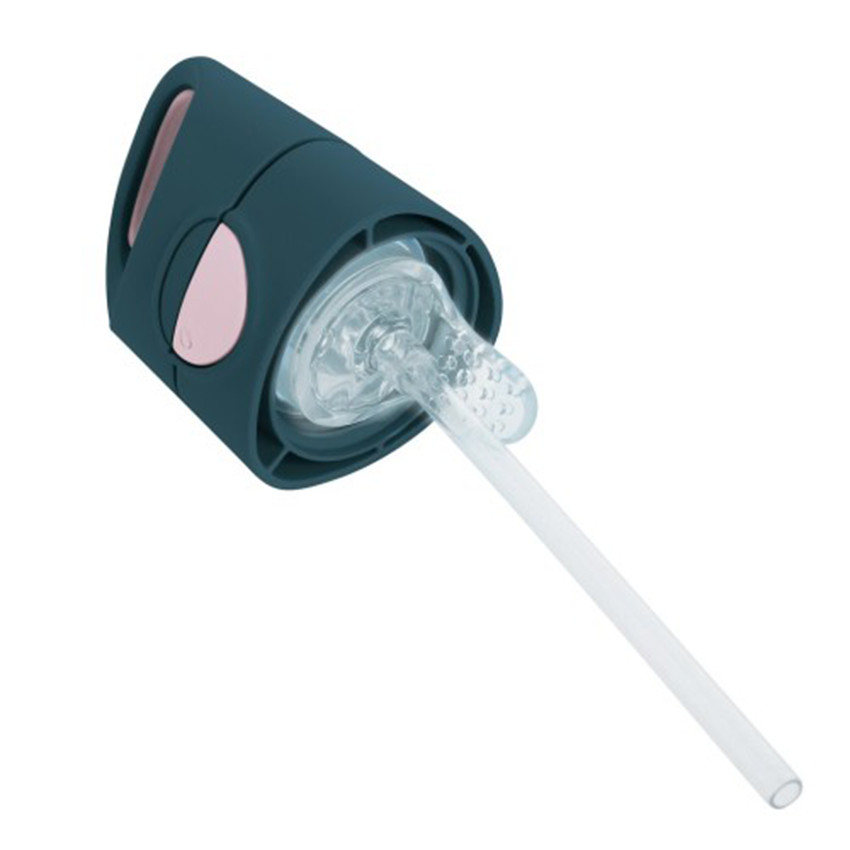 Gourde Tritan avec paille silicone pou renfants 450ml Indigo Rose 