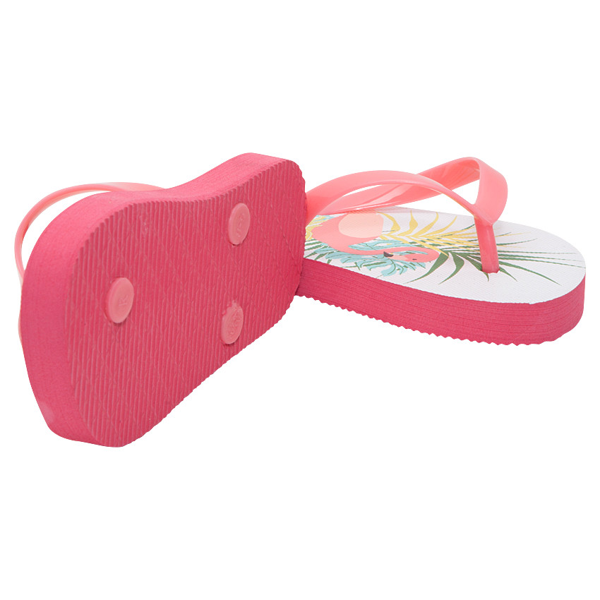 Tongs avec flamand rose printé et bride unie du 28 au 38 