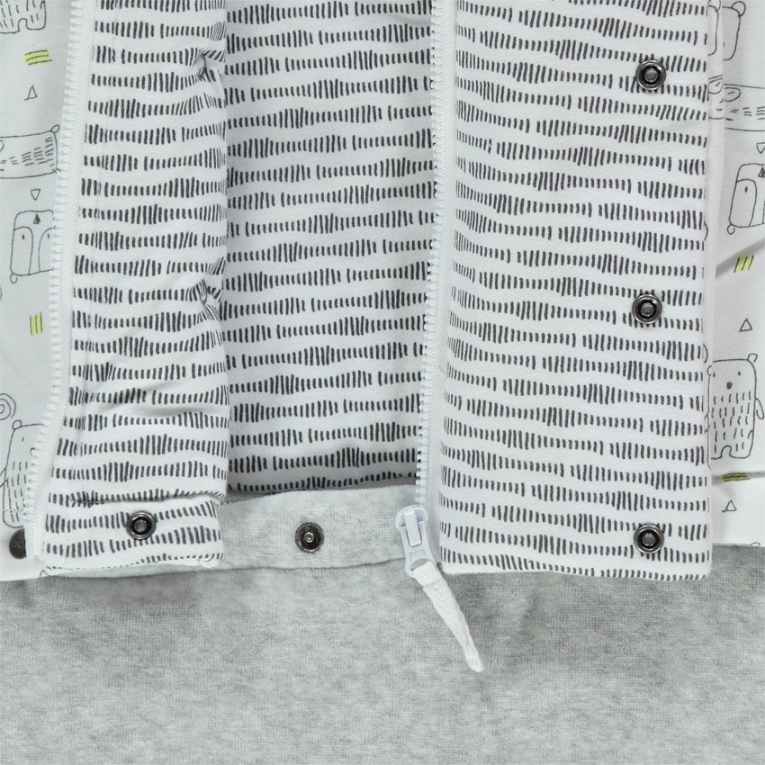 Nid d'ange en velours et jersey avec bas amovible 