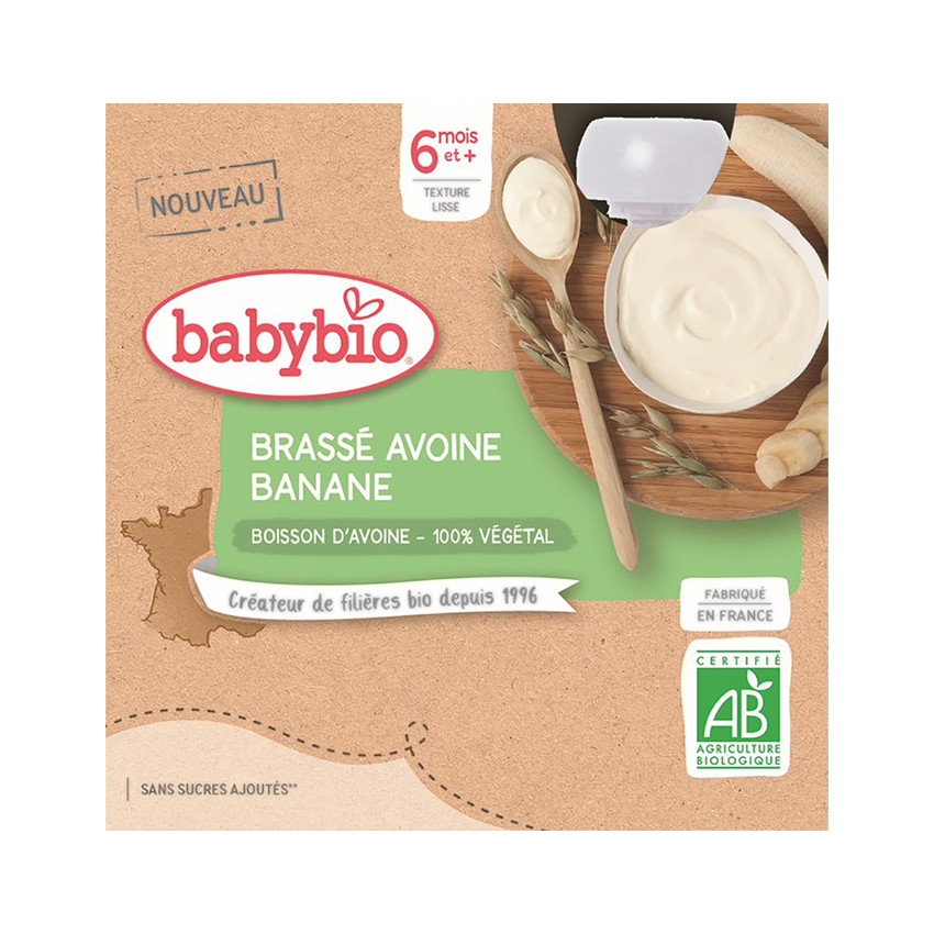 Brassé végétal avoine et banane 4x85g 